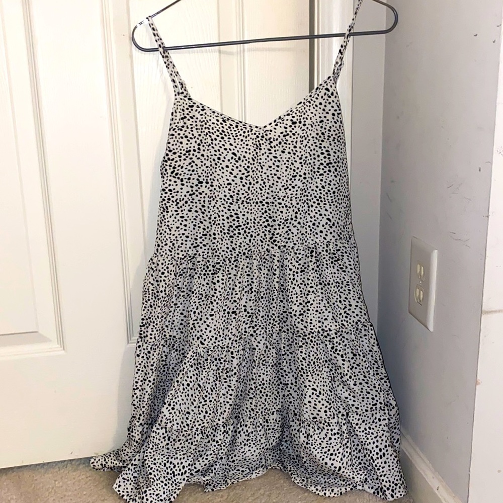 Dalmatien print flow/loose mini dress. No Tags!